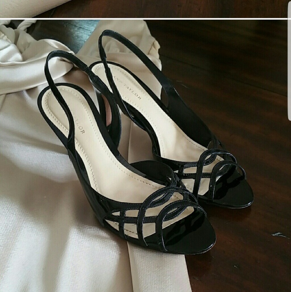 Ann Taylor Sling back Patent Leather Heels